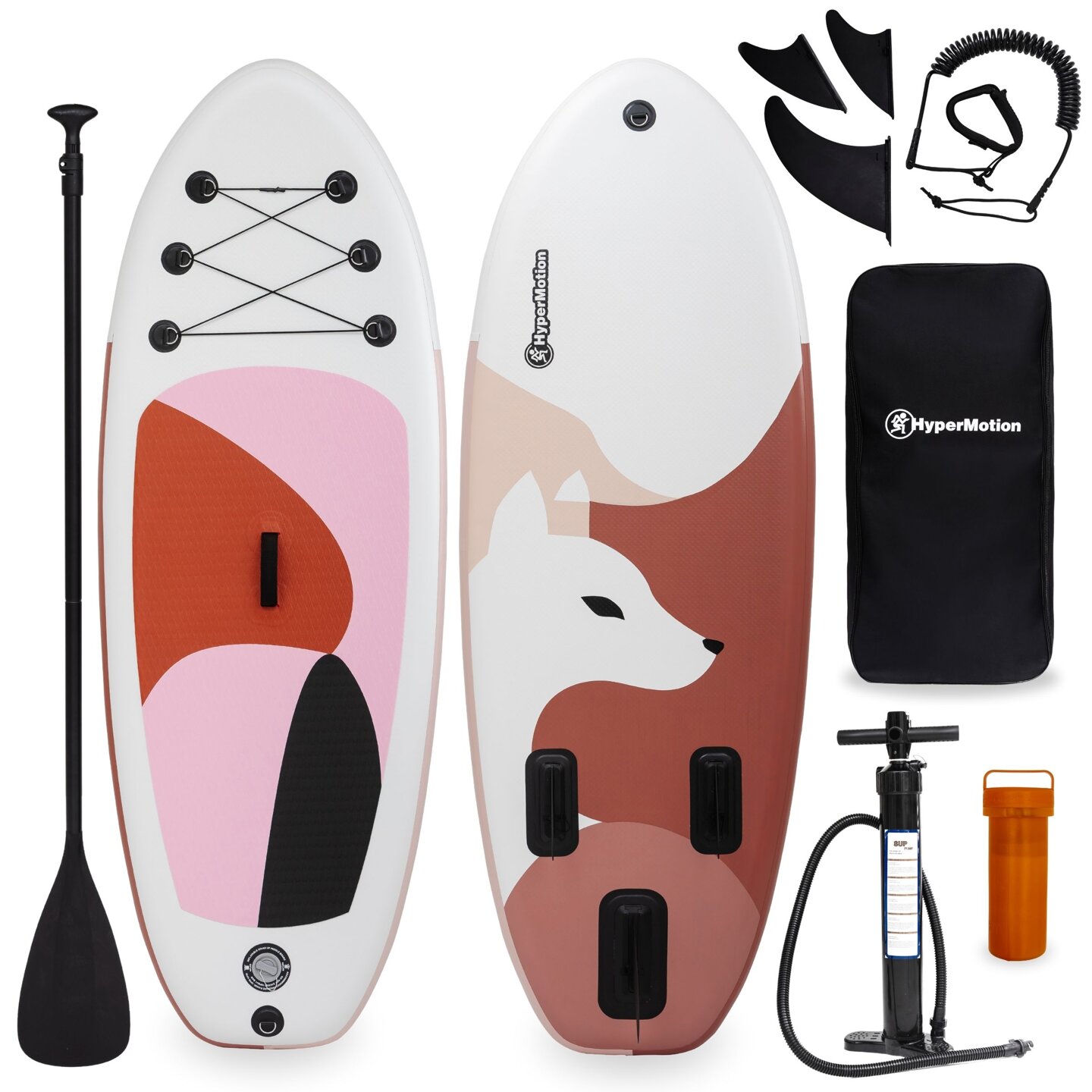 Puhallettava SUP-lauta lapsille Stand Up Paddle 215cm melalla - HyperMotion WAVE BOOST PINK 215