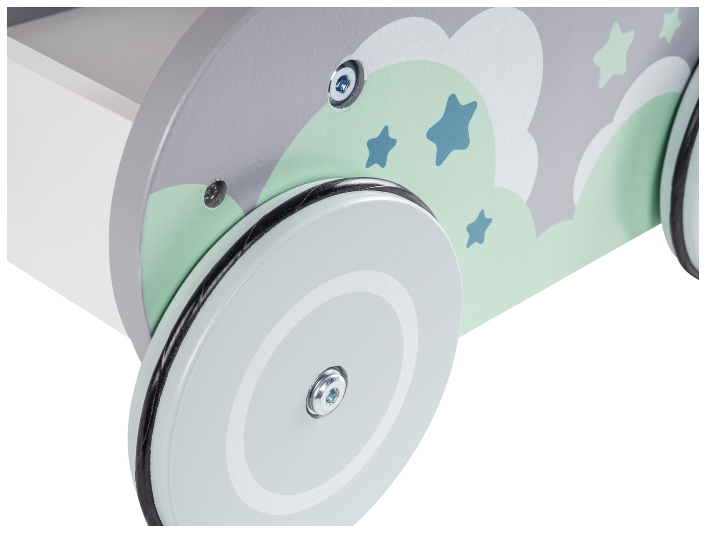 Puinen lastenrattaiden kävelytuoli