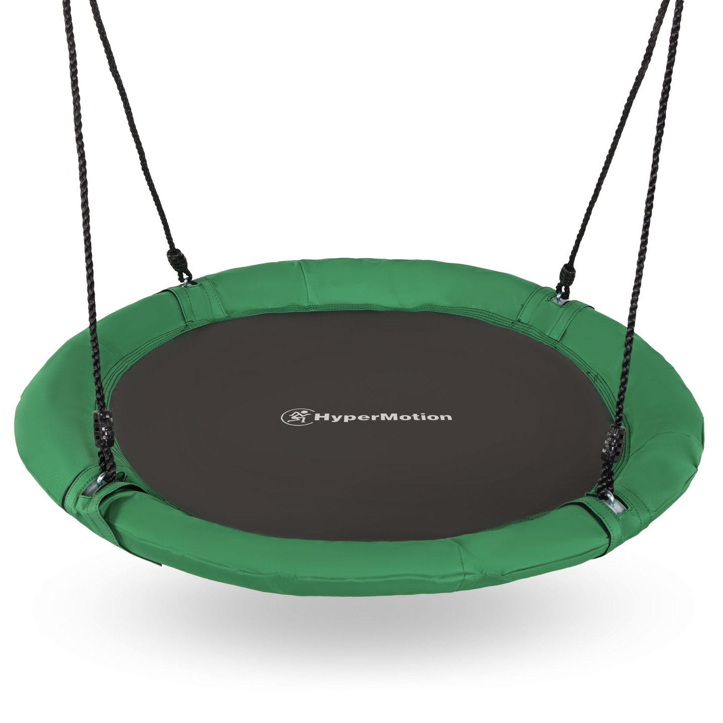 Haikaranpesätyyppinen puutarhakeinu rungolla ja köysillä