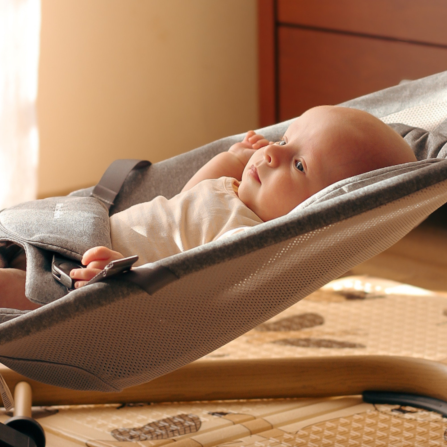 2-in-1 keinutuoli Moby-Systeemi LILY - harmaa - harmaa