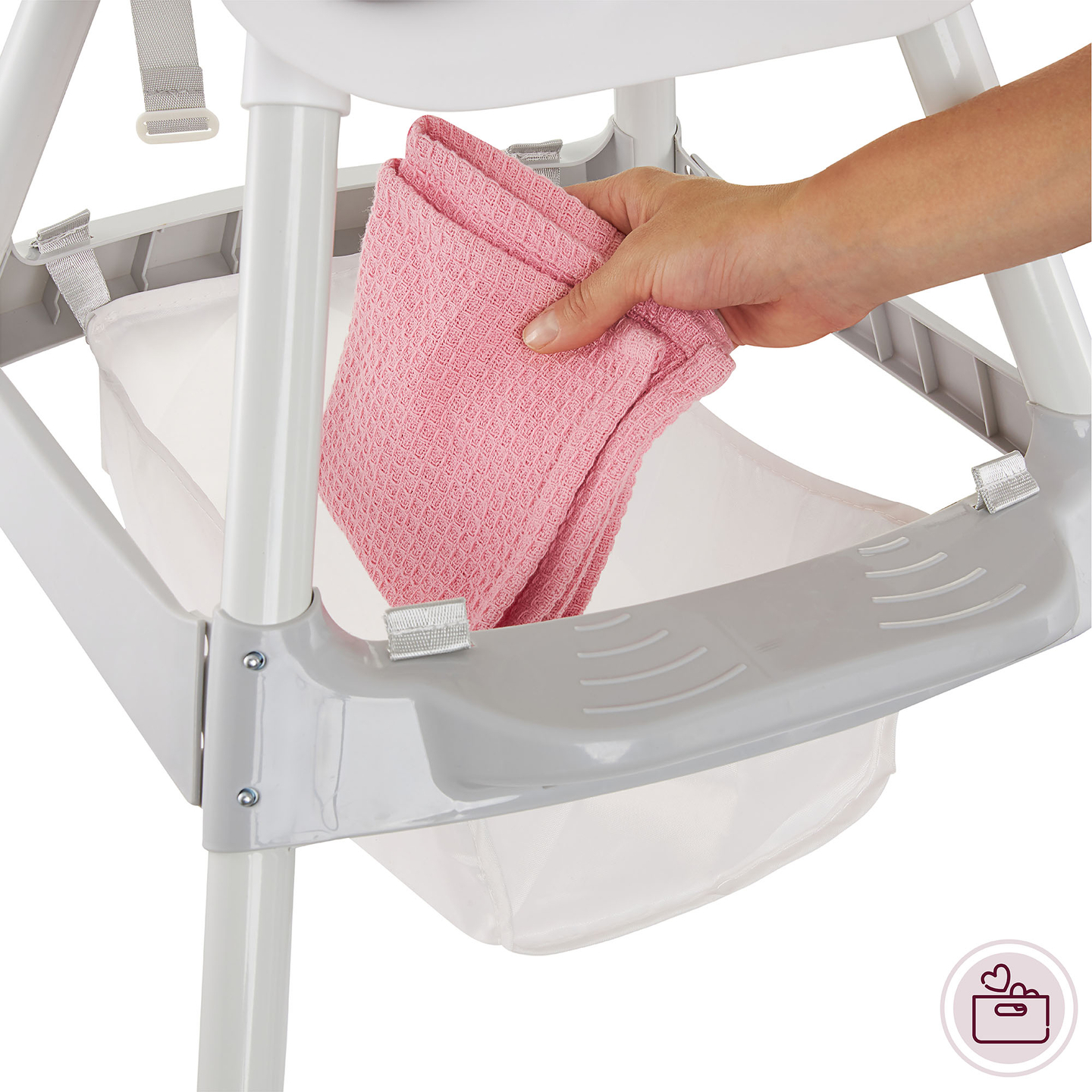 Moby-System Magnolia 2-in-1 säädettävä syöttötuoli - harmaa