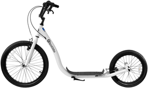 HyperMotion RIVA -kaupunkiskootteri, jossa on 50 cm:n ja 40 cm:n puhallettavat pyörät