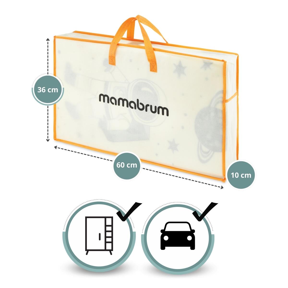 Kaksipuolinen kokoontaitettava vaahtomuovimatto 180 x 120 x 1cm - Cosmos/Geometriset kolmiot