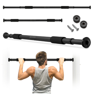 HyperMotion säädettävä leuanvetotanko 80-130 cm, 150 kg, musta