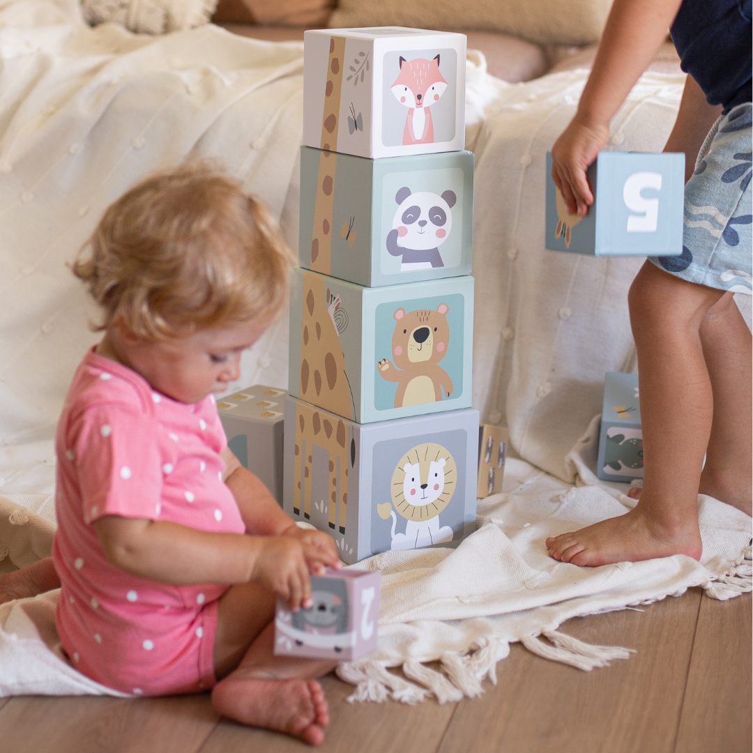 Palapelitorni lapsille 10 palaa - numerot ja eläimet