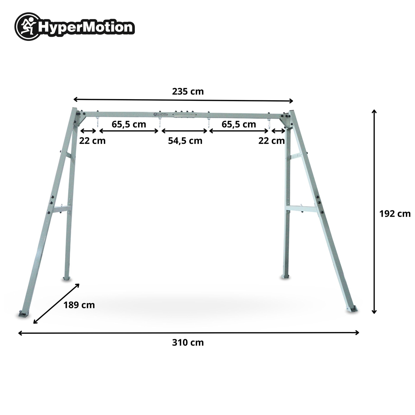 Teräsrunko puutarhakeinua tai riippumattoa varten