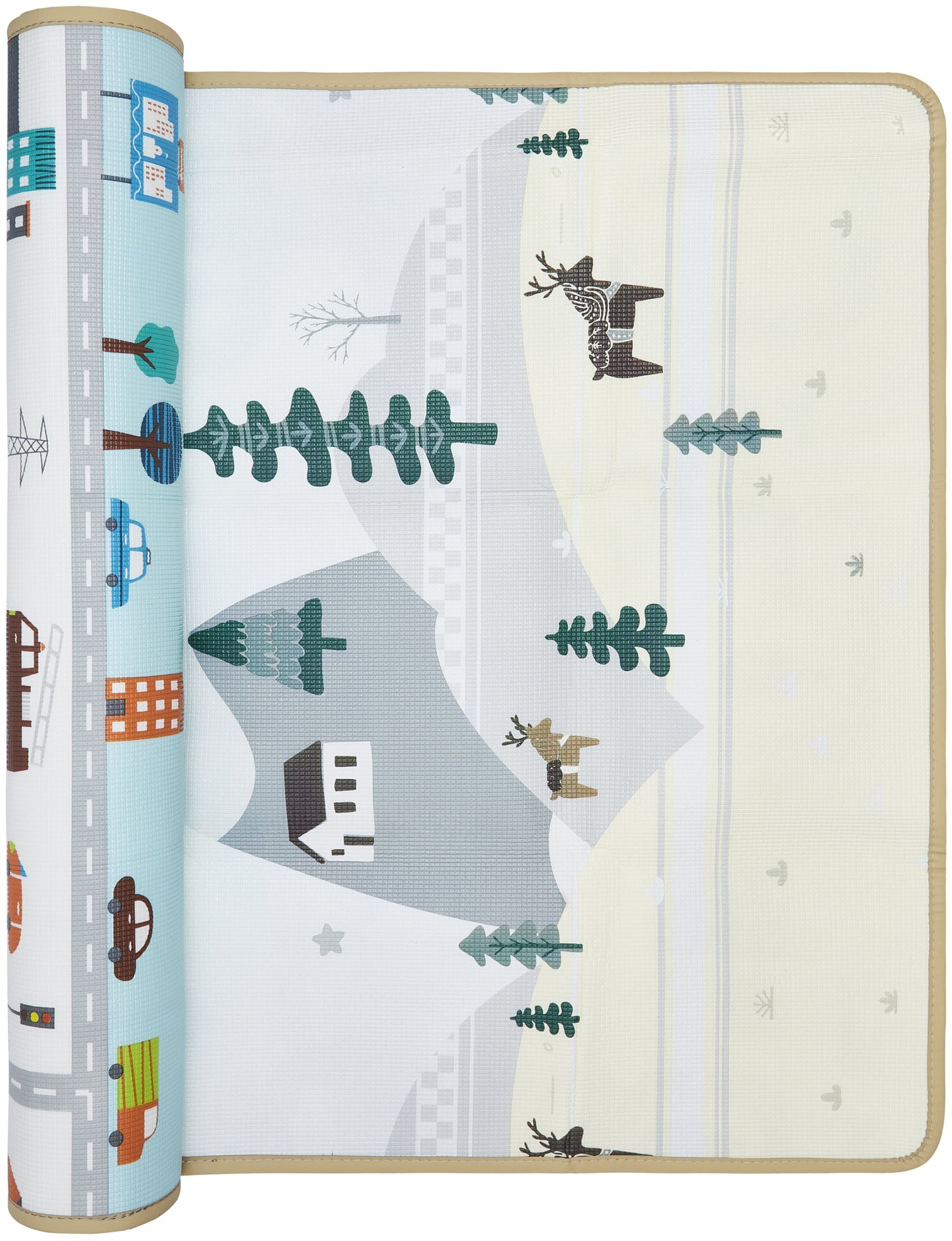 Kaksipuolinen vaahtomuovimatto - satumaa / talvilinna