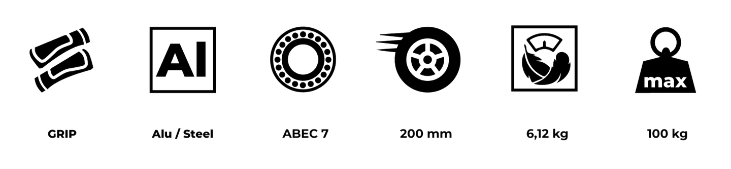 HyperMotion REGAMO aikuisten skootteri - musta