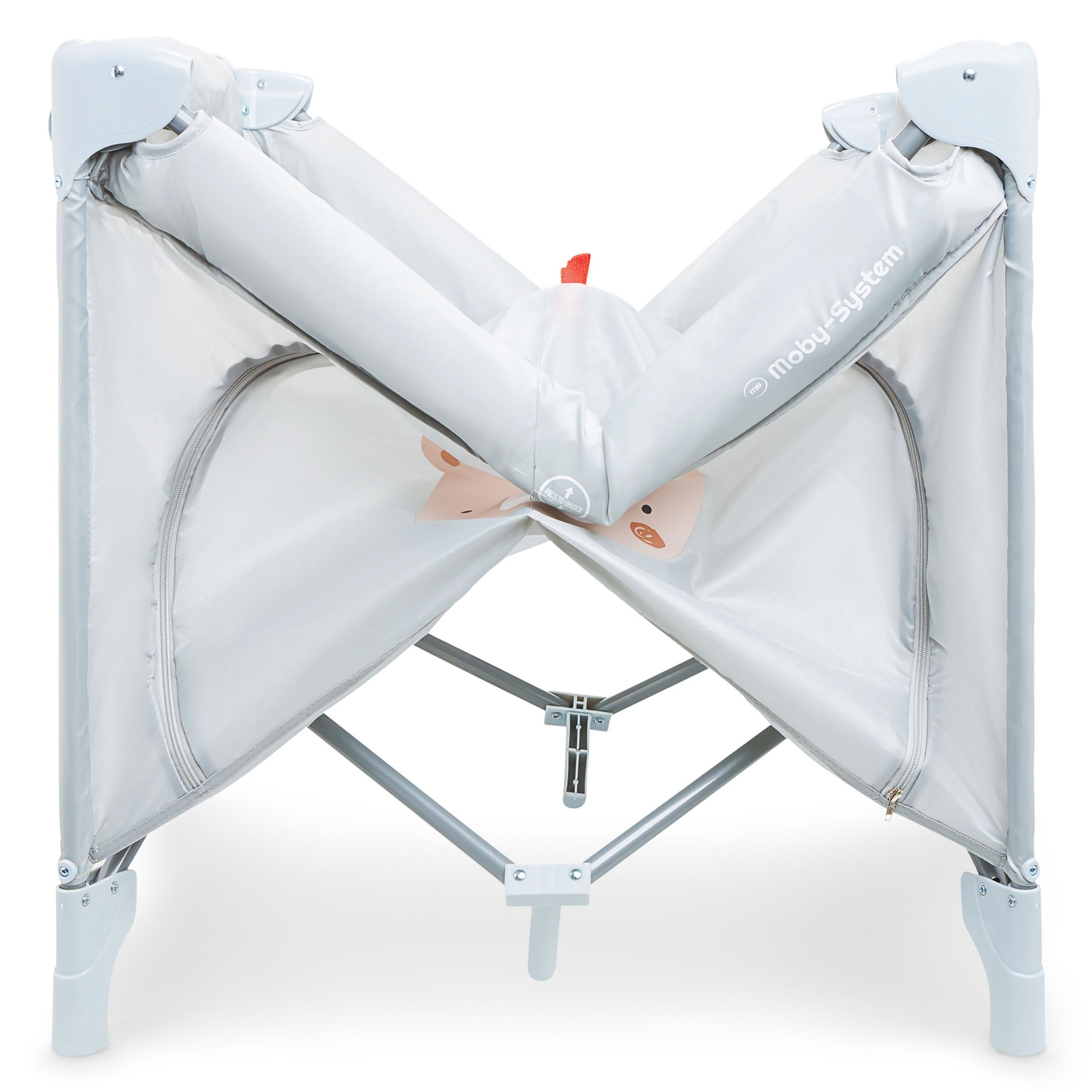 Kokoontaitettava leikkikehikko, vauvan matkasänky patjalla ja kantolaukulla - Nallekarhu