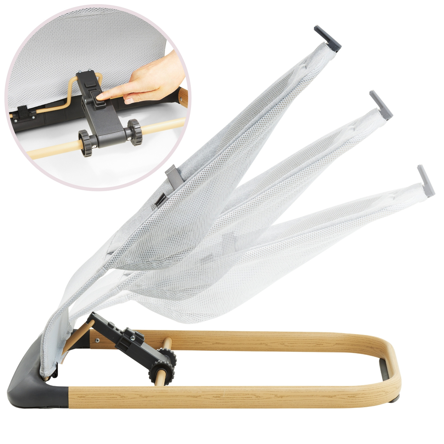 2-in-1 keinutuoli Moby-Systeemi LILY - harmaa - harmaa