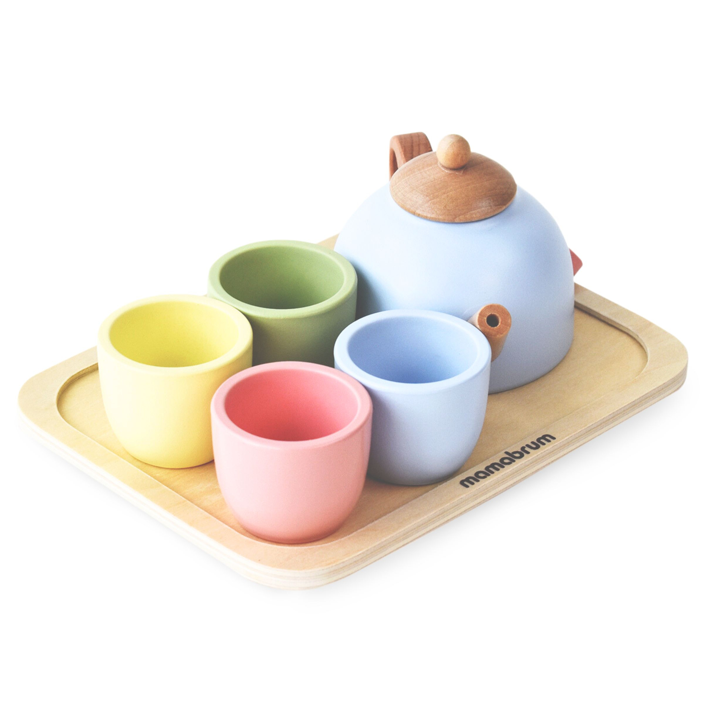 Puinen teesetti tarjottimella - 7 tuotetta