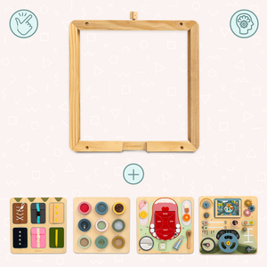 Puinen seinäkehys - Mamabrum-opetustaulujen kiinnittämiseen