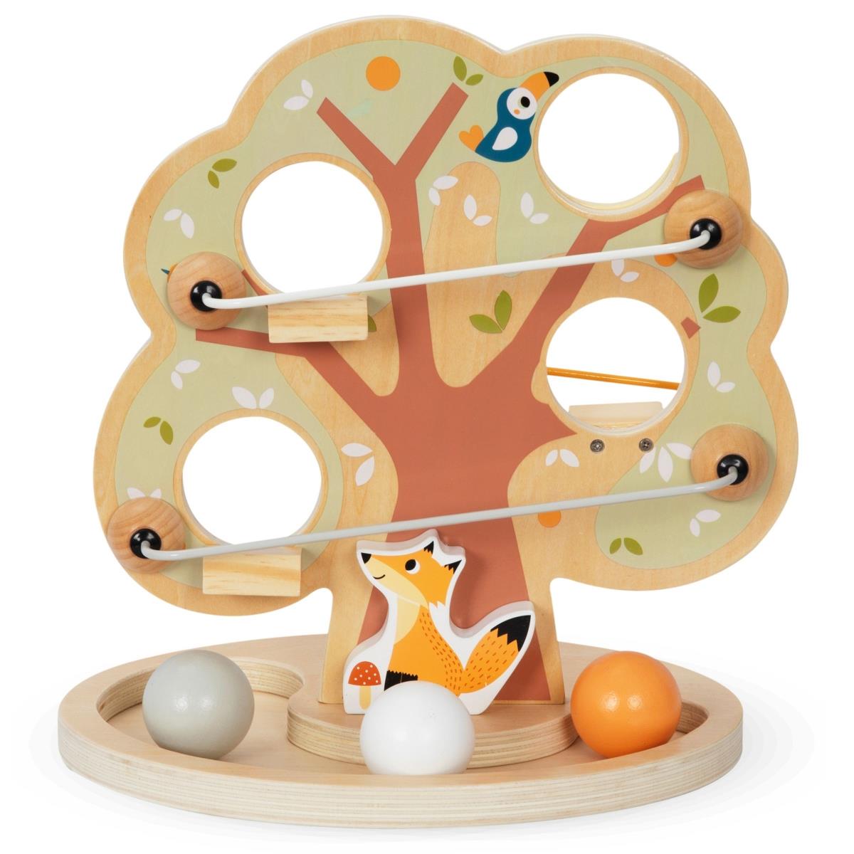 Puinen pallo liukumäki - Vihreä puu