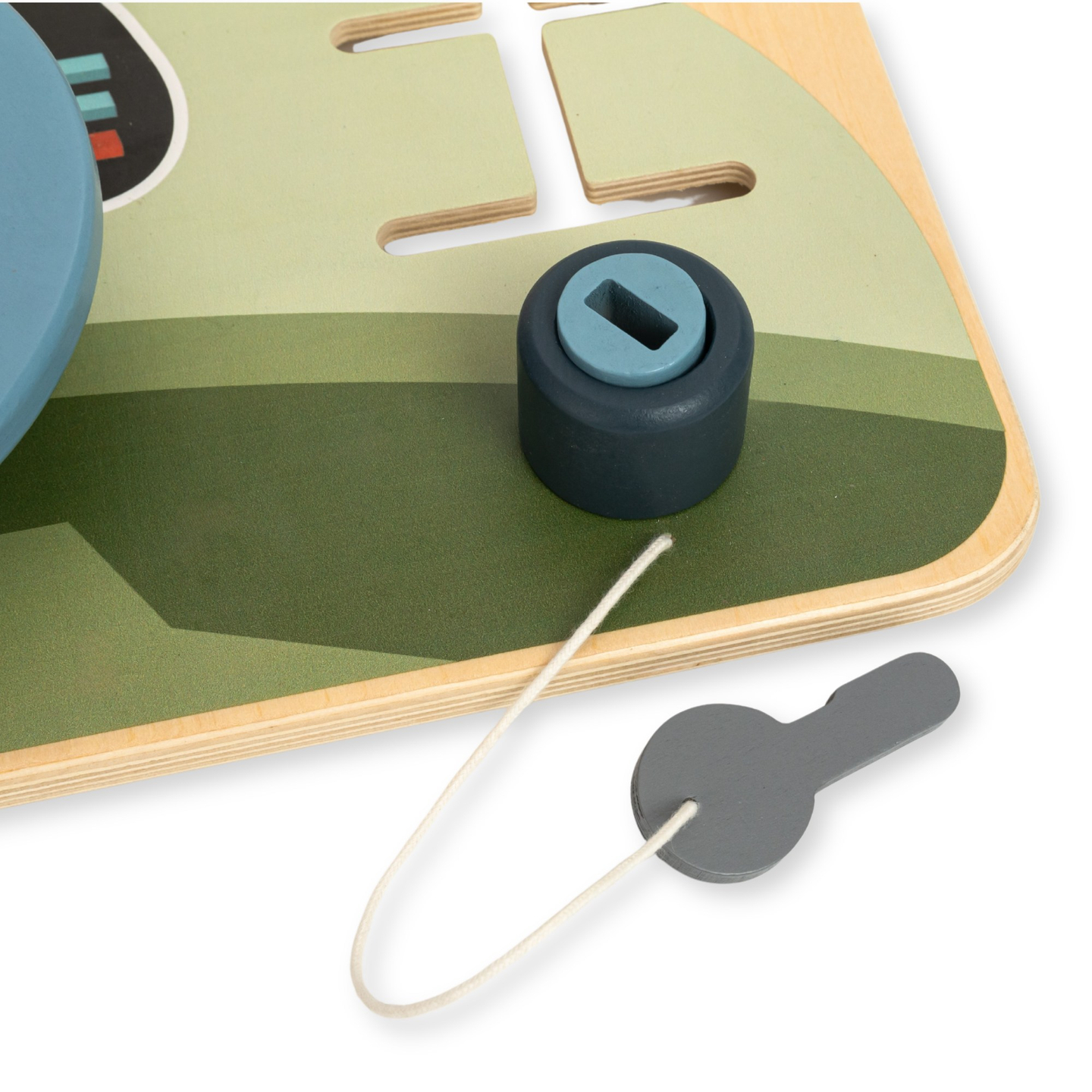 Puinen Montessori-lauta 2-in-1 Ohjaamo pienelle kuljettajalle ja lentäjälle – ohjauspyörä, vaihdekeppi, matkakartat, tutka