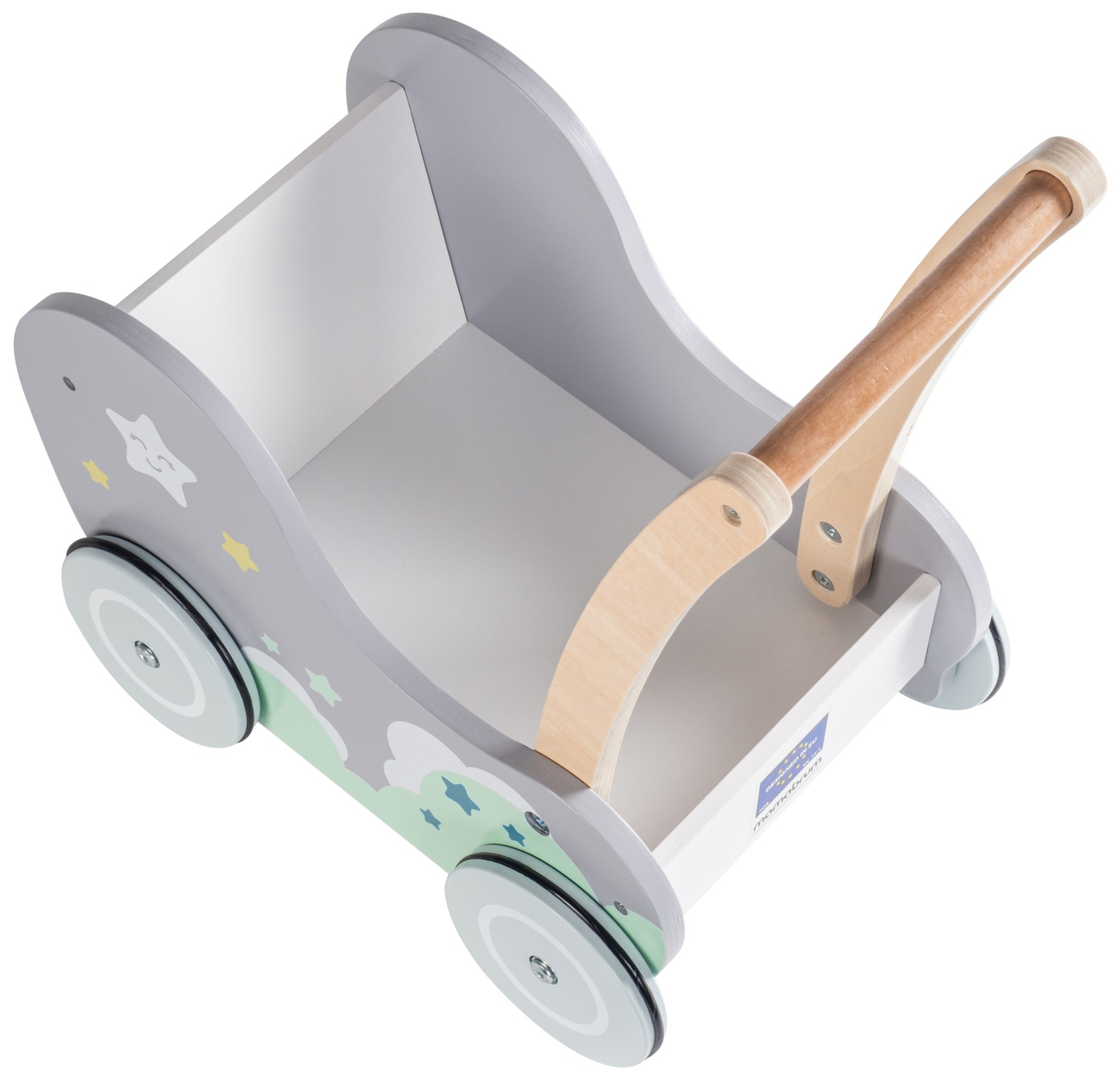 Puinen lastenrattaiden kävelytuoli