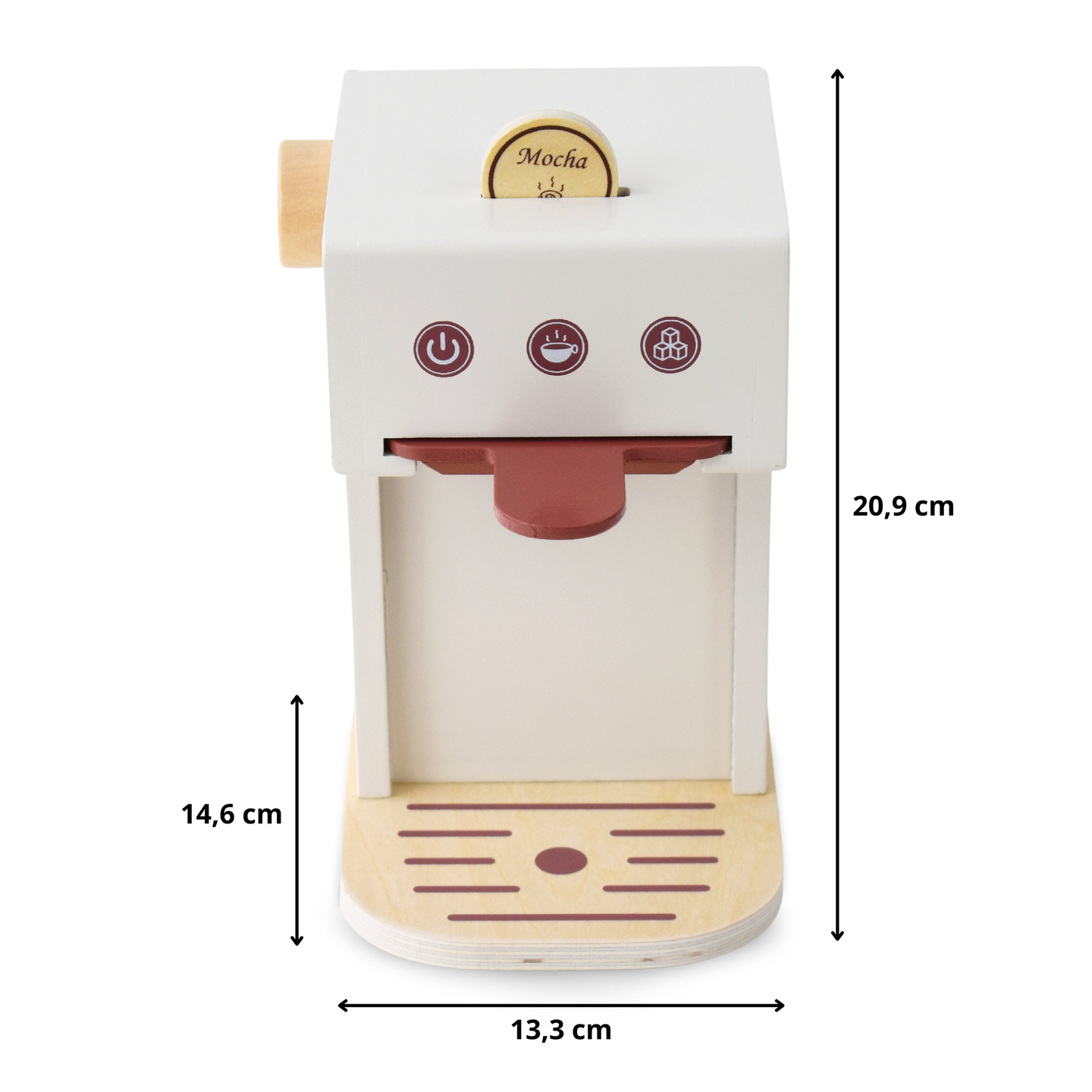 Puinen kapselikahvinkeitin - kahvila tarvikkeineen
