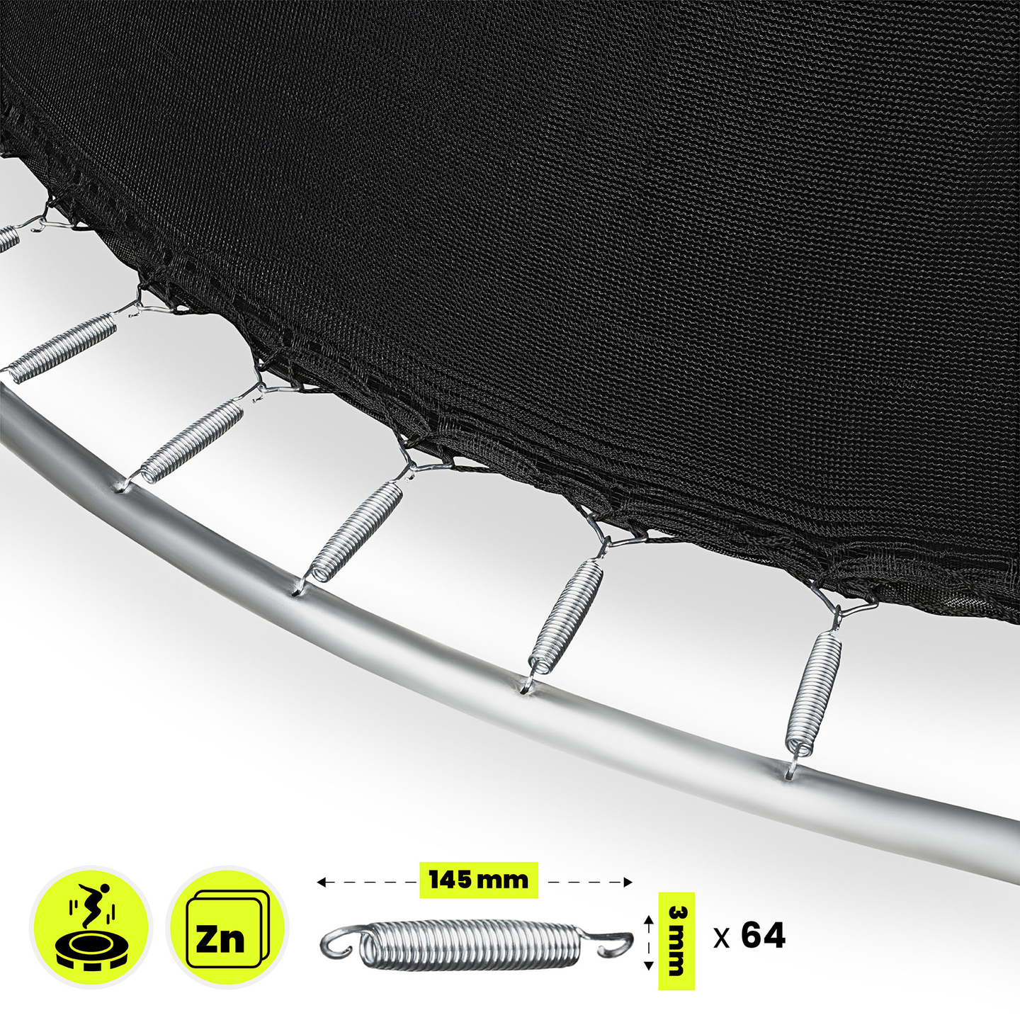 XXL puutarhatrampoliini lapsille HyperMotion - 366 cm 12FT - tikkailla ja sisäverkolla - kotiin ja puutarhaan - max 150 kg