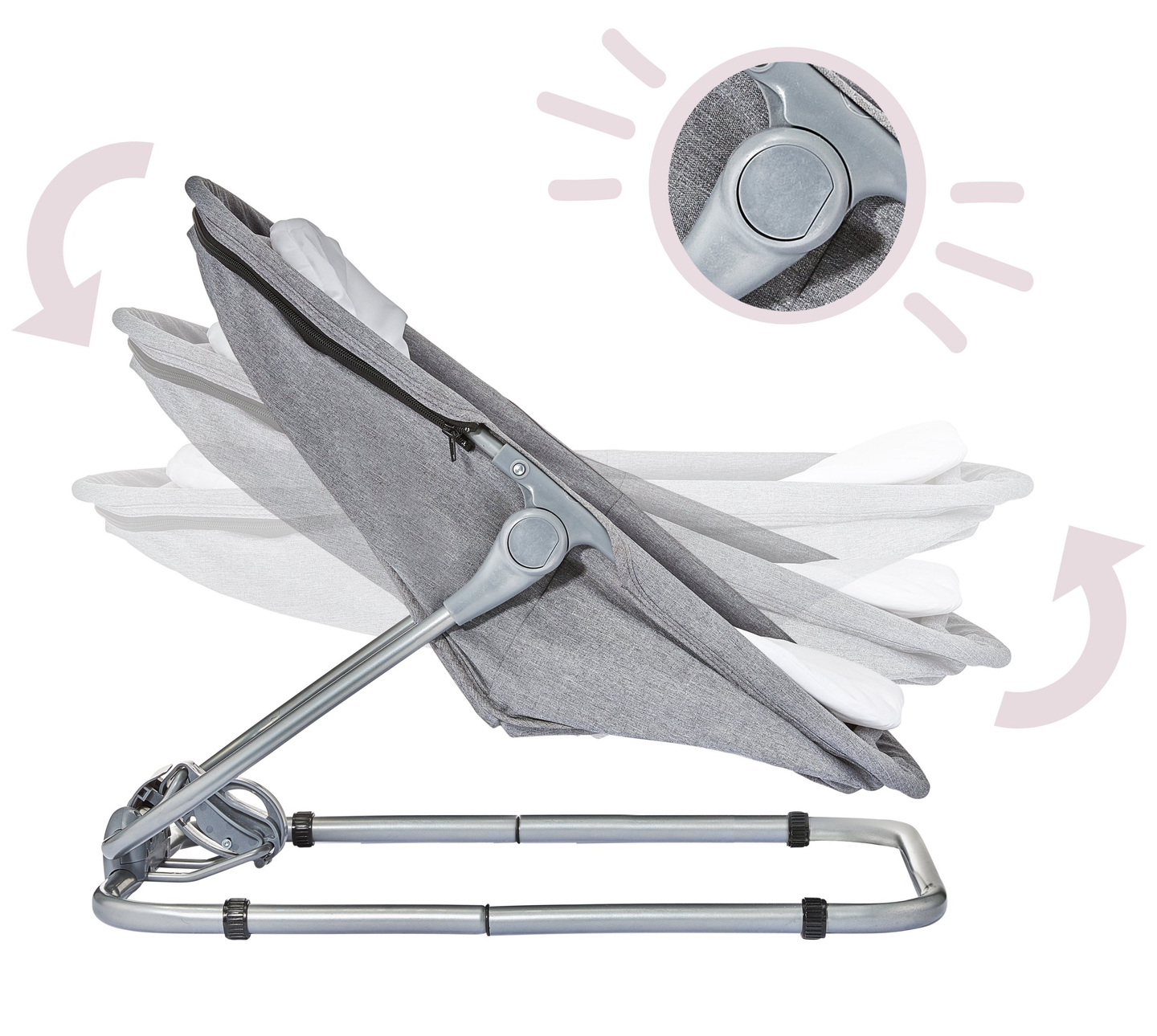 Lepotuoli + kelluntaistuin + pinnasänky 3 in 1 - Moby-System MILA - Moby-System MILA