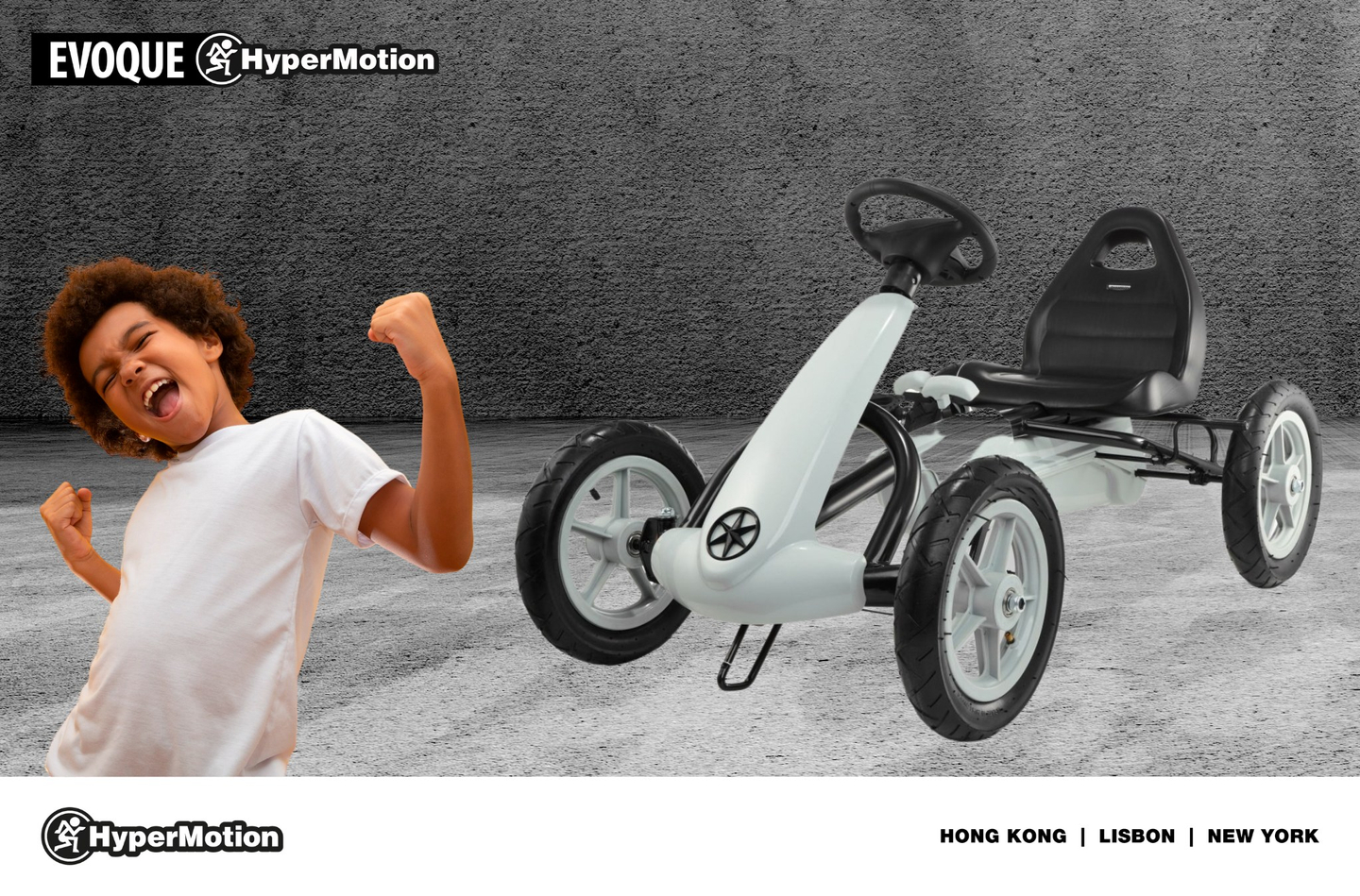 EVOQUE polkukartti 5-8-vuotiaille lapsille - harmaa