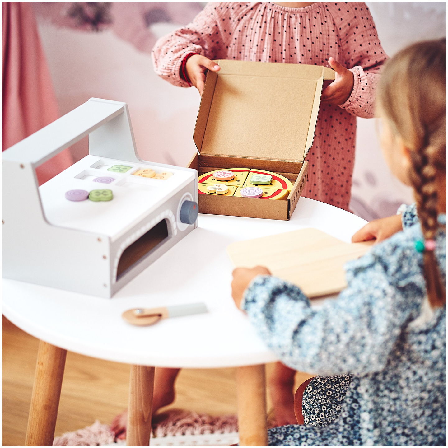 Puinen pizzanpaistosetti