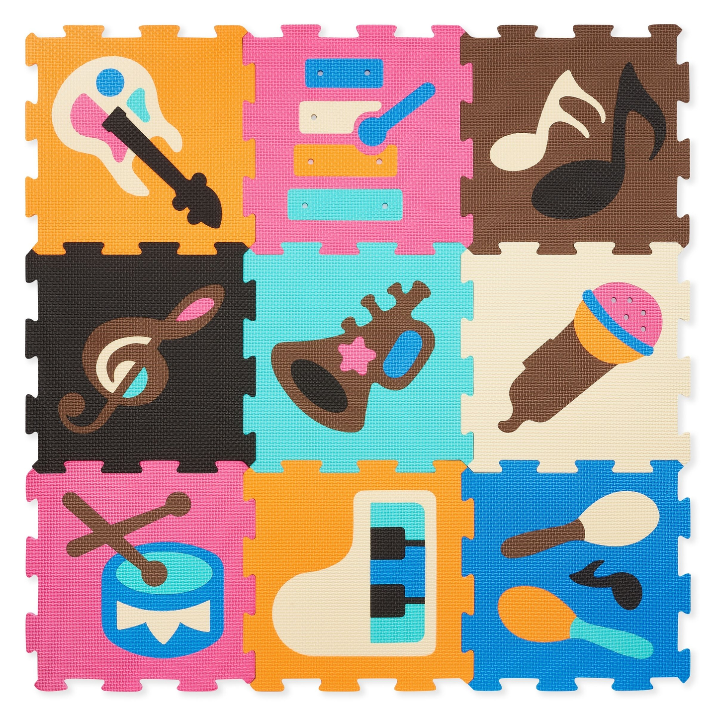 Opettavainen vaahtomuovinen palapelimatto 90 x 90 x 1cm - EVA vaahtomuovi - muotoilu: välineet