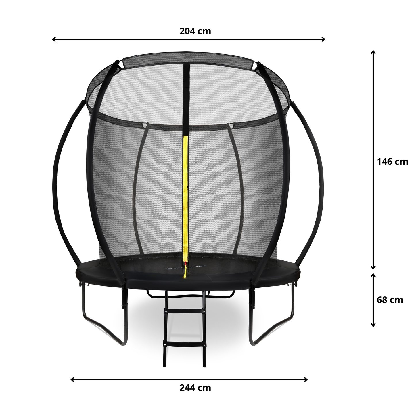 HyperMotion lasten puutarhatrampoliini - 244 cm 8FT - tikkailla ja sisäverkolla - kotiin ja puutarhaan