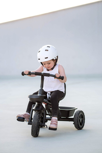 HyperMotion TOBI VECTOR kolmipyörä - ikuiset puhallettavat pyörät + työntötanko. Väri: musta.