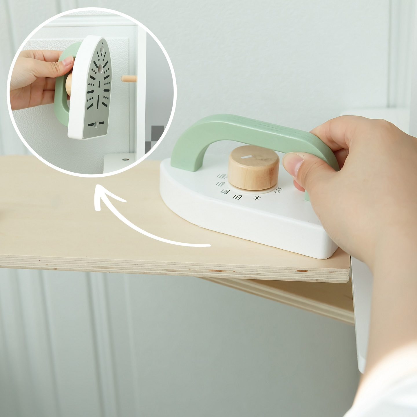 Interaktiivinen keittiö, jossa on pesukone, astianpesukone ja liitutaulu