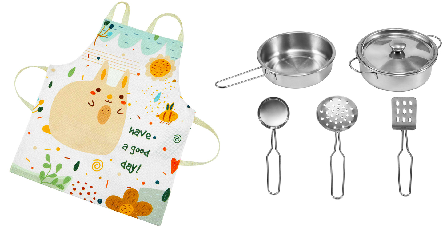 Kulma puinen XXXL-keittiö, jossa on jääkaappi, uuni, pesukone, esiliina ja tarvikkeet