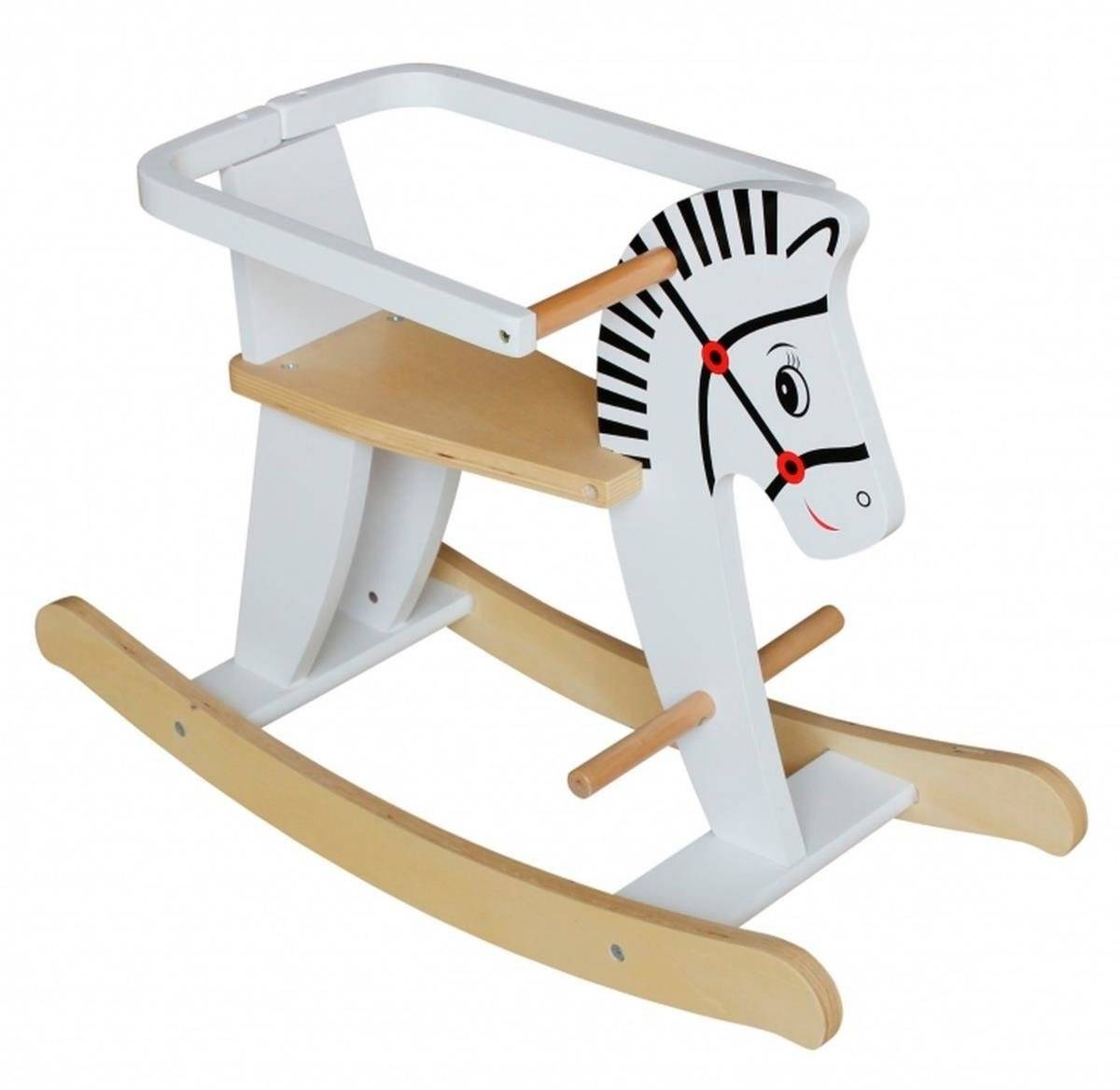 Puinen keinuhevonen kaiteilla K11