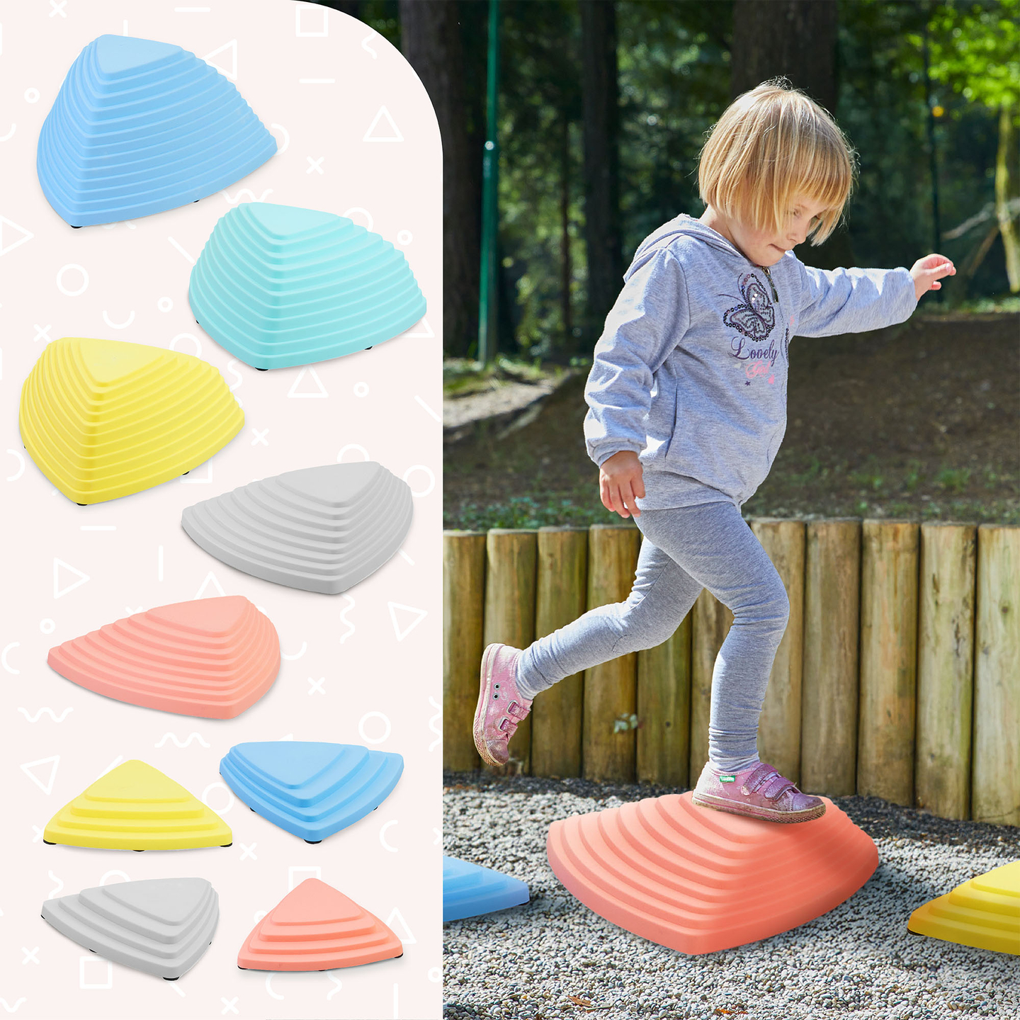 Värikkäät tasapainokivet - 9 kpl