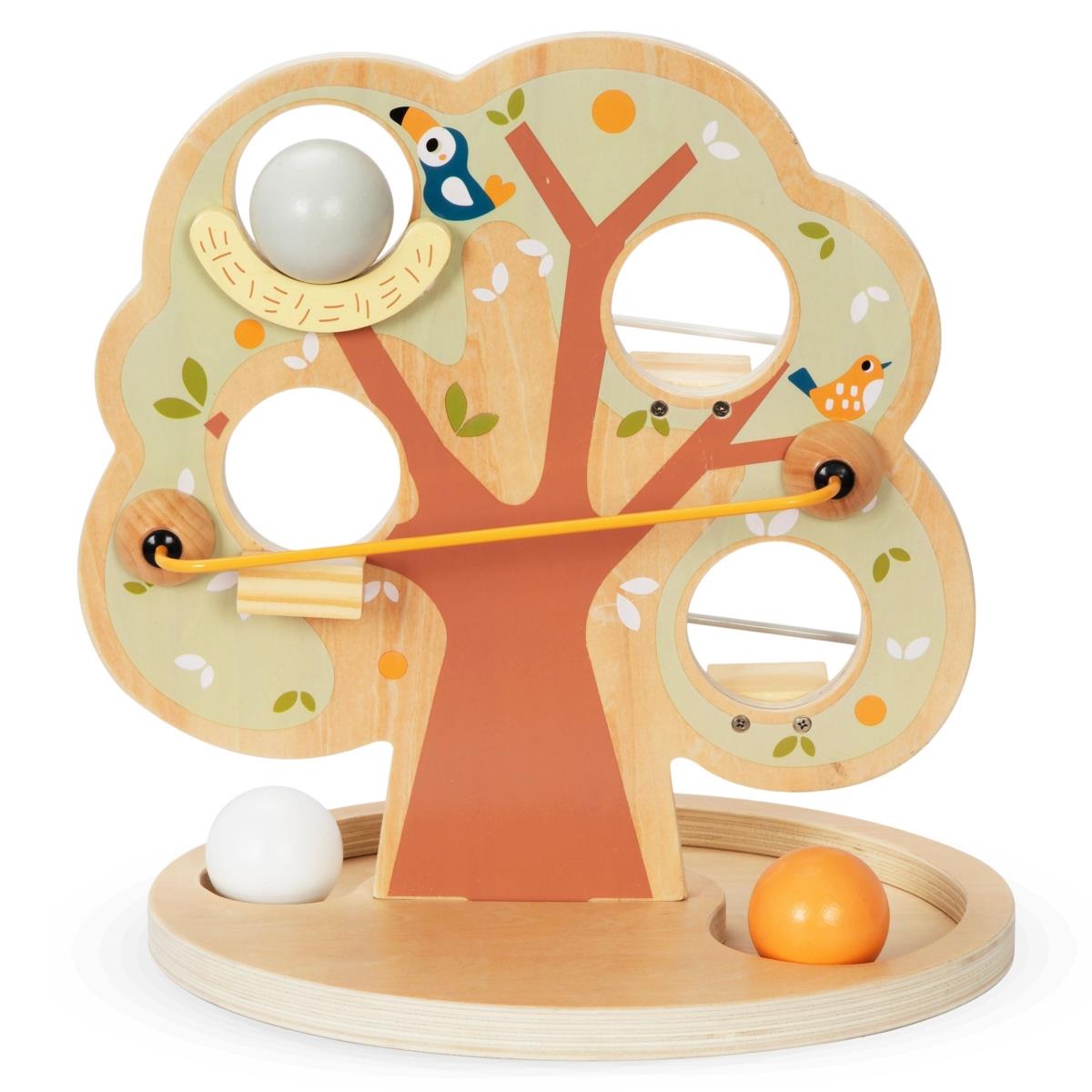 Puinen pallo liukumäki - Vihreä puu