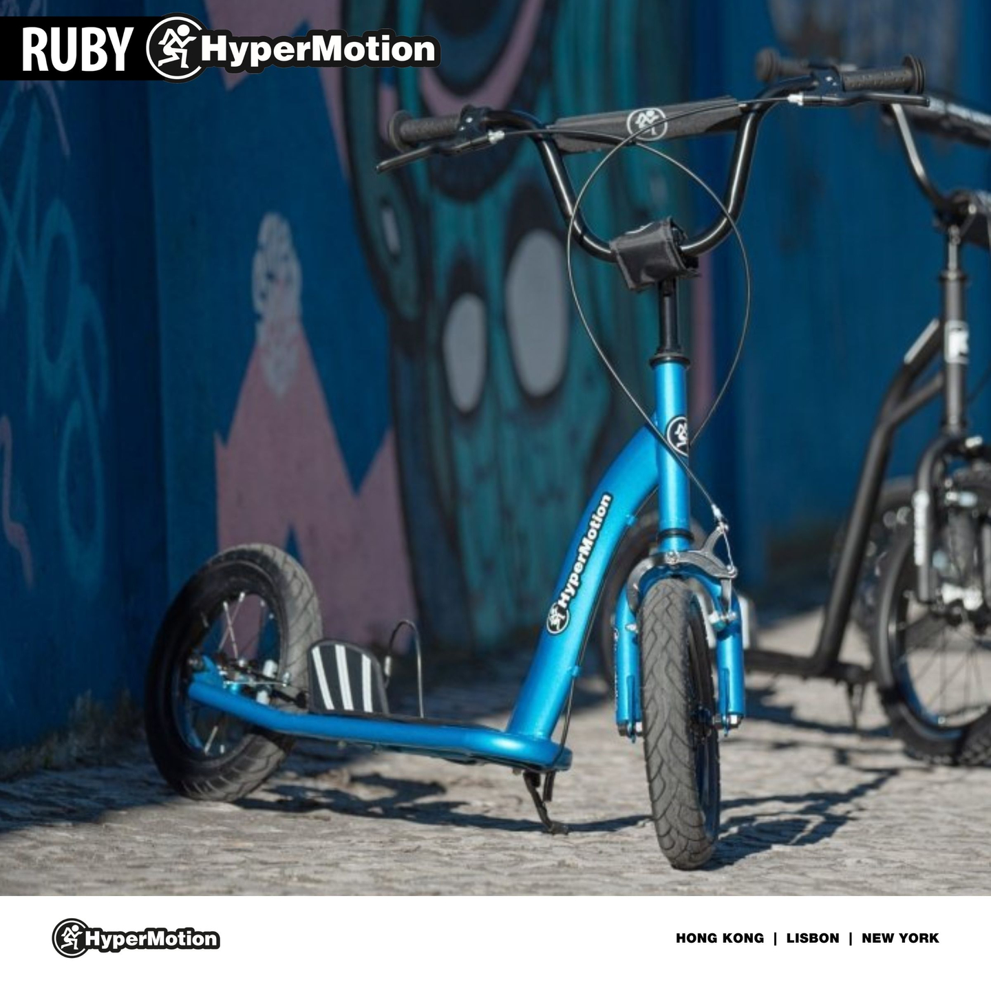 HyperMotion RUBY 12 skootteri (30 cm puhallettavat pyörät) - sininen