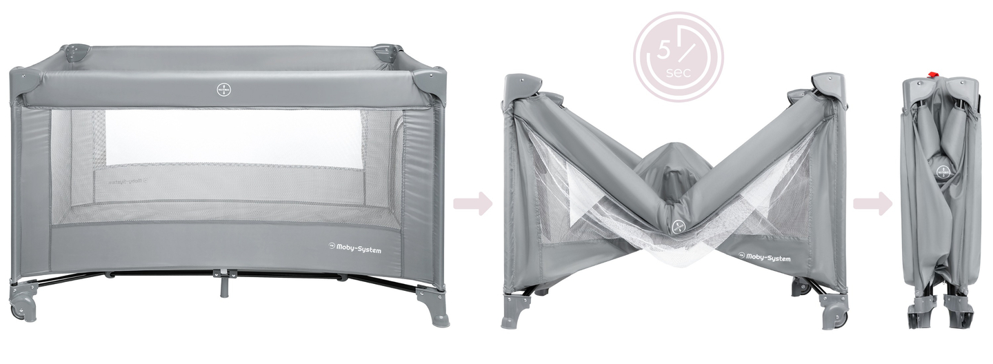 Happy Traveller BASIC - matkasänky - harmaa