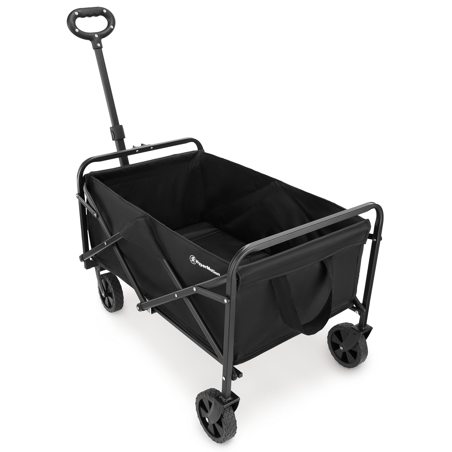 HyperMotion kokoontaitettava rantapyörätuoli - musta, 80 kg:n painoinen