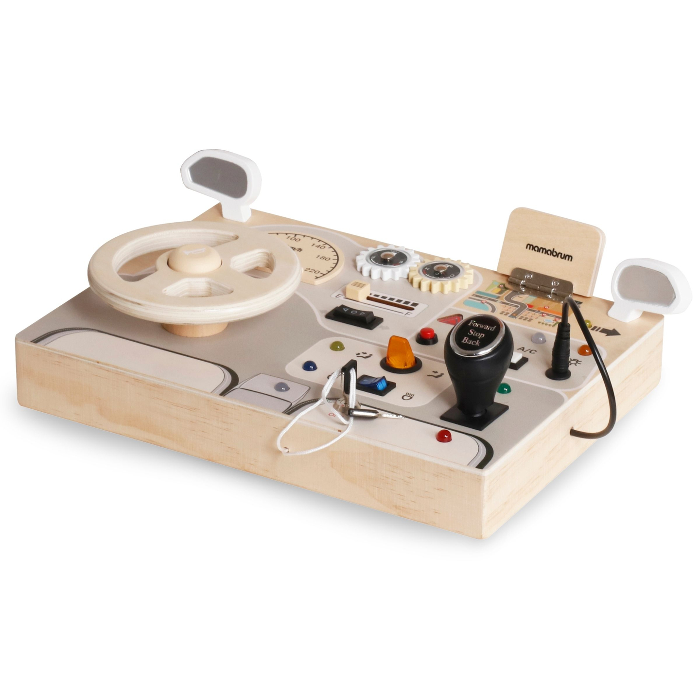 Montessori puinen leikkilauta pienille lapsille - auton kojelauta