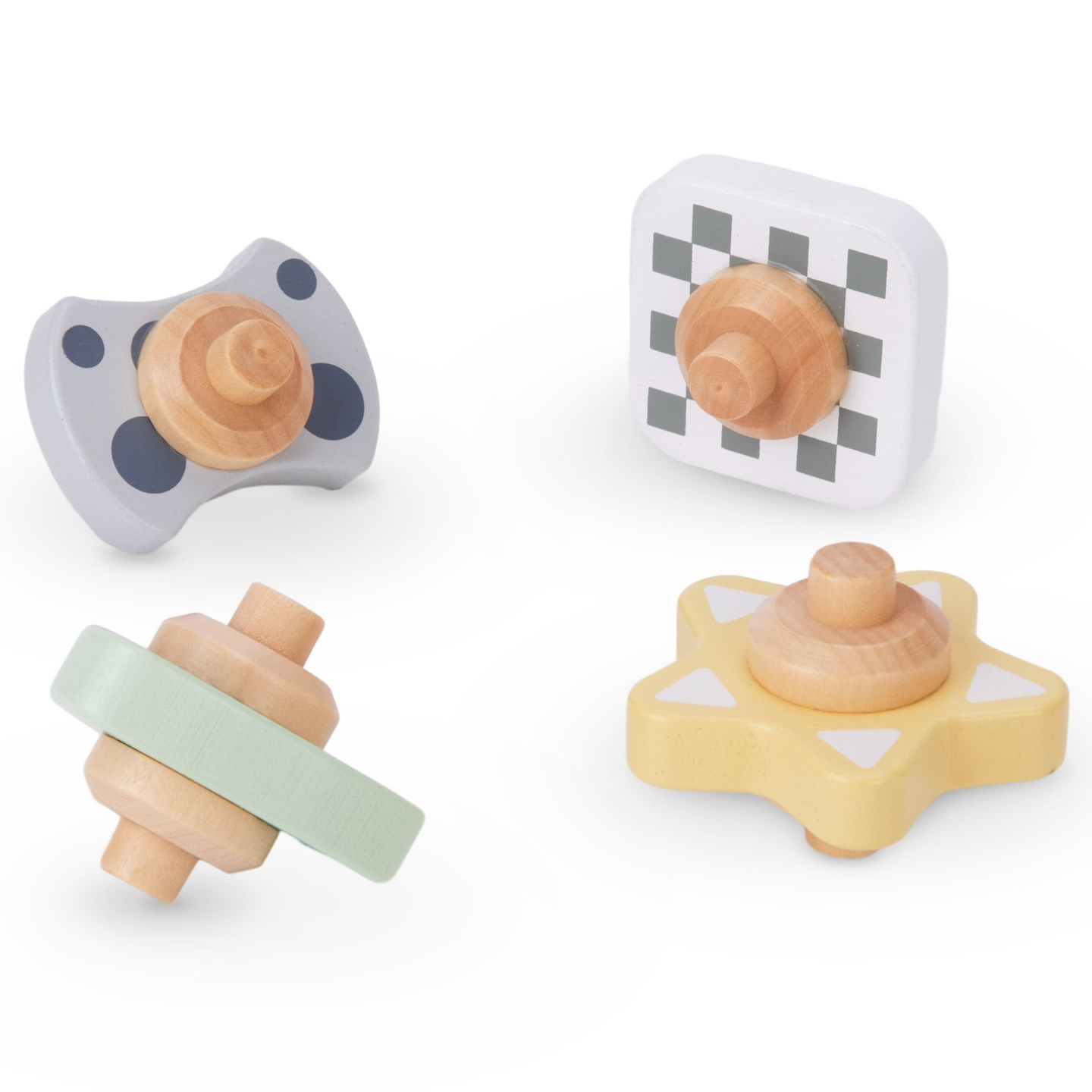 Suuri puinen umpikuja - liukumäki, jossa on pyöriviä elementtejä