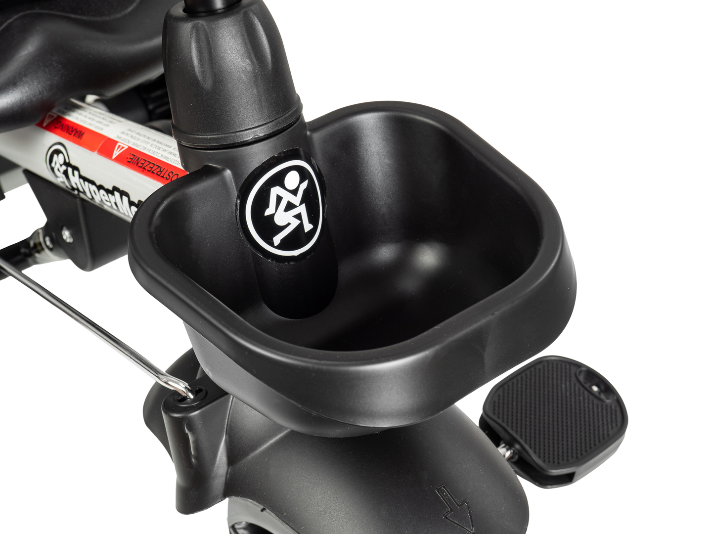 HyperMotion TOBI VECTOR kolmipyörä - ikuiset puhallettavat pyörät + työntötanko. Väri: vaaleanharmaa.