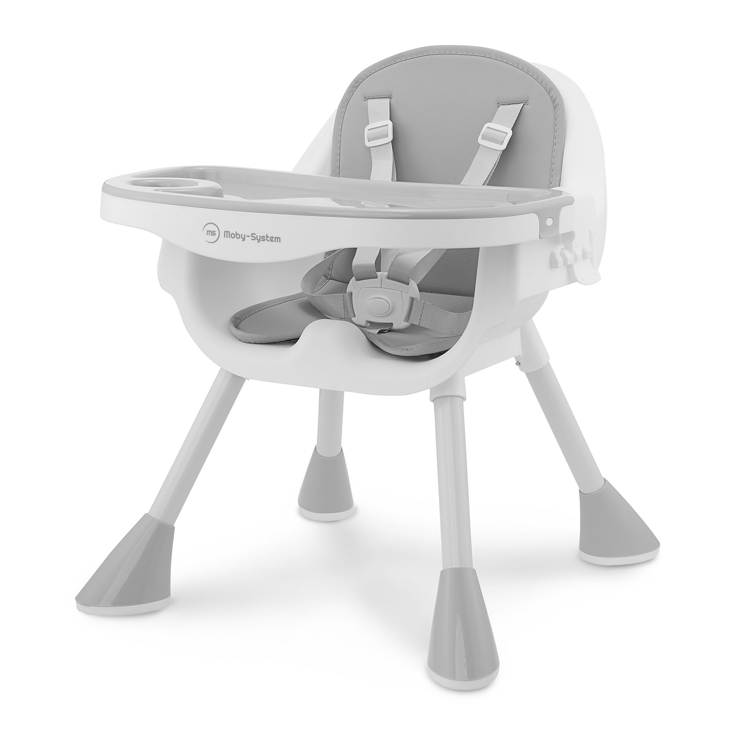 Moby-System Magnolia 2-in-1 säädettävä syöttötuoli - harmaa