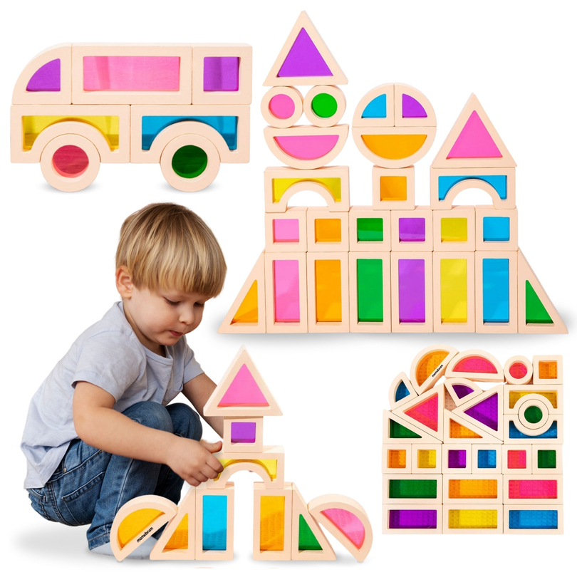 Sateenkaaren puupalikat - 25 elementtiä