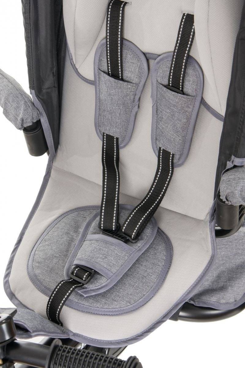 Tobi Velar kolmipyöräinen polkupyörä + sadekelmu - harmaa