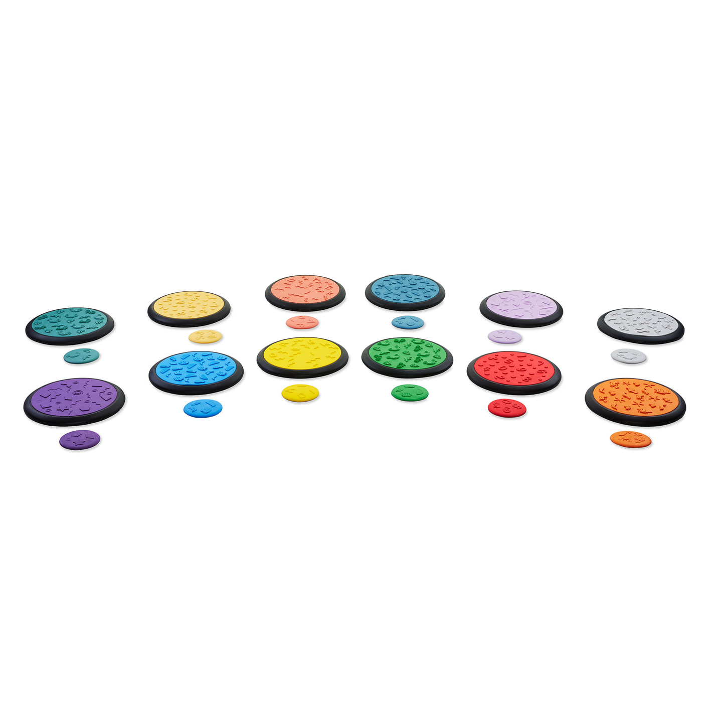 Värikkäitä aistikiekkoja lapsille - 24 kappaletta