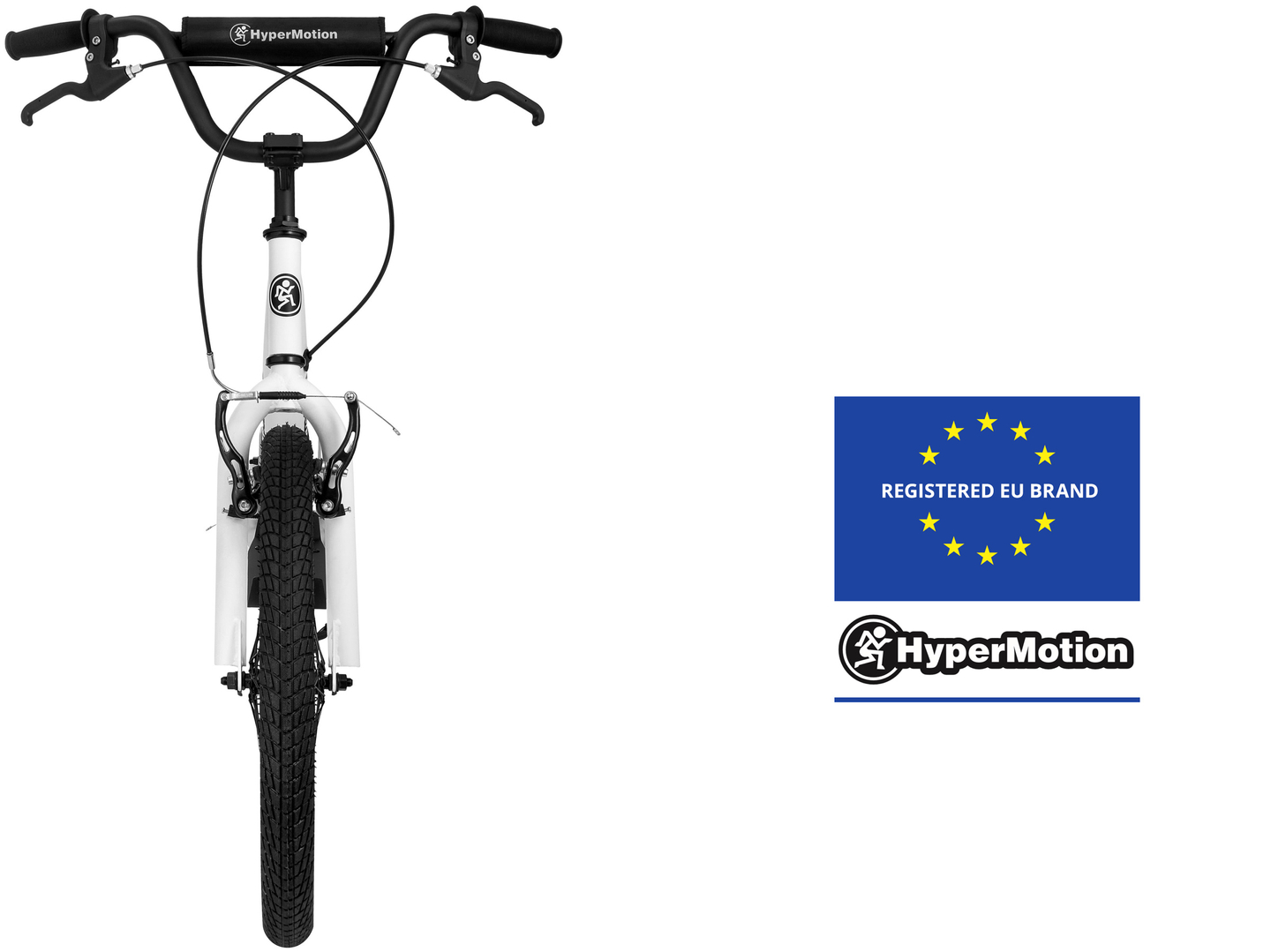 HyperMotion RIVA -kaupunkiskootteri, jossa on 50 cm:n ja 40 cm:n puhallettavat pyörät