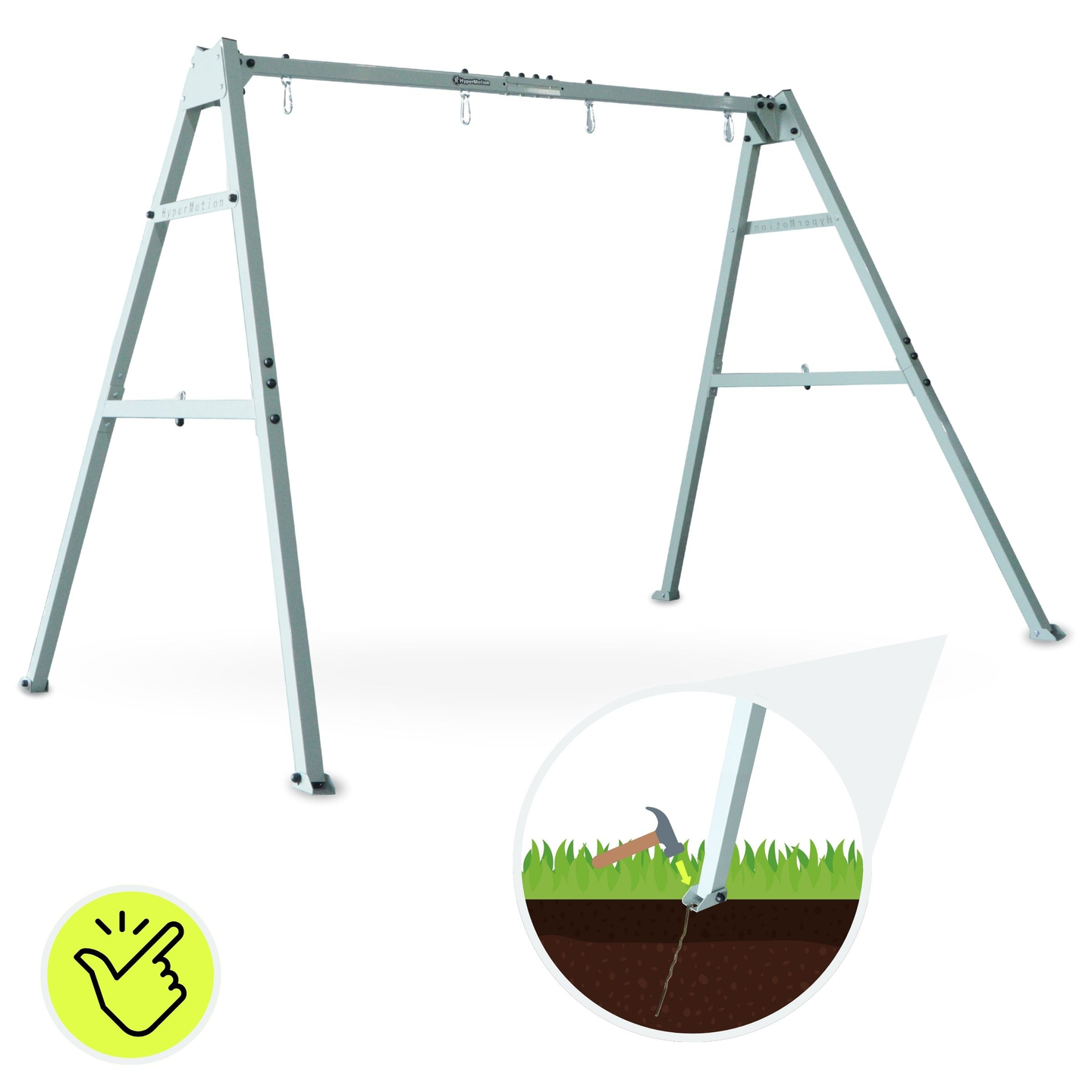 Teräsrunko puutarhakeinua tai riippumattoa varten