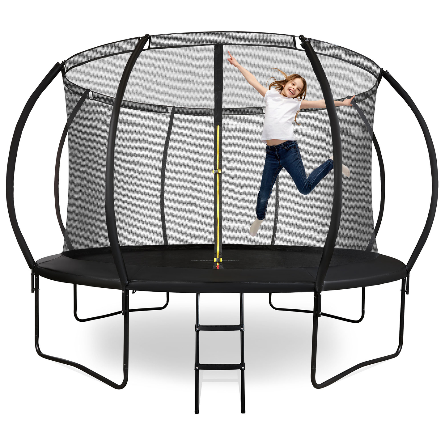 XXL puutarhatrampoliini lapsille HyperMotion - 366 cm 12FT - tikkailla ja sisäverkolla - kotiin ja puutarhaan - max 150 kg