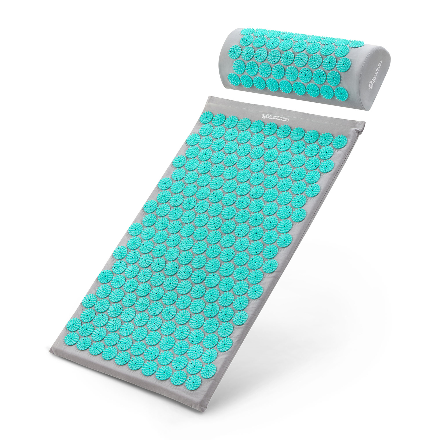 Akupunktiomatto tyynyllä ja päällisellä - 72 cm HyperMotion harmaa-minttu