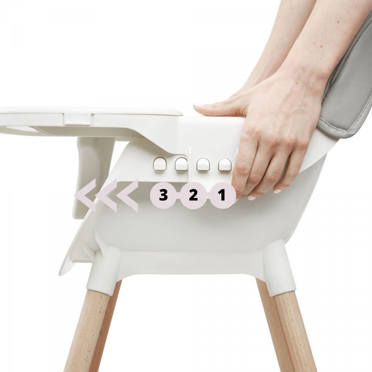 AMELIA syöttötuoli 3in1 Moby-järjestelmä, harmaa