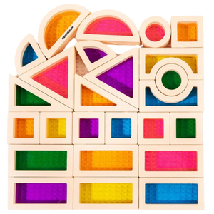 Sateenkaaren puupalikat - 25 elementtiä