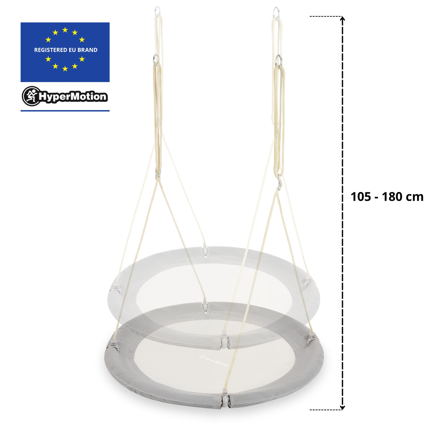 HyperMotion haikaranpesäkeinu - halkaisija 100 cm, harmaa väri