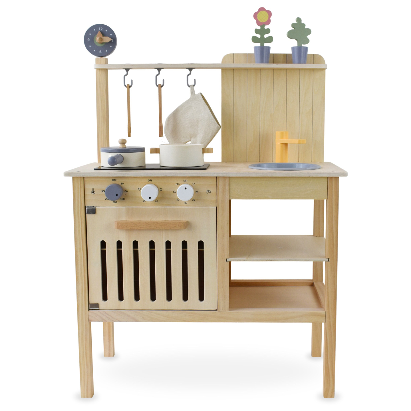 Puinen puutarhakeittiö lisävarusteineen - luonnollinen boho